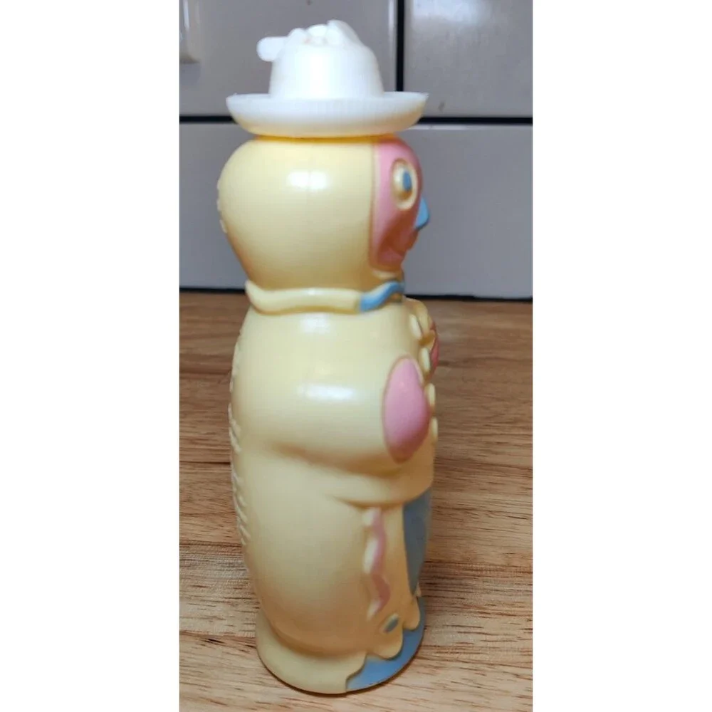 VTG Fuller Brush Clown Bottle Tot Time Baby Oil Figural Plastic Advertising Toy